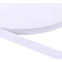 Köperband 16mm (100% Baumwolle) - Weiß
