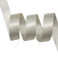 Metallic Satinband 10mm - Creme Silber (815)