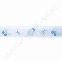 Baby Ripsband 16mm (Rolle 22 Meter) - Baby Blau