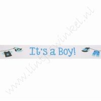 Baby Ripsband 16mm (Rolle 22 Meter) - Its a Boy Wäscheleine