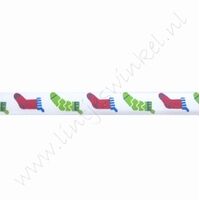 atinband Weihnachten 10mm (Rolle 22 Meter) - Weihnachtssocken