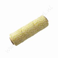 Bakers Twine / Baumwollkordel (Rolle 91 Meter) - Gelb Weiß