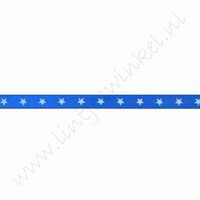 Satinband Sterne 3mm (Rolle 22 Meter) - Dunkel Blau Weiß