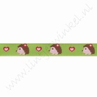 Ripsband Aufdruck 10mm (Rolle 22 Meter) - Igel