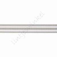 Band Streifen 10mm (Rolle 18 Meter) - Grau Weiß