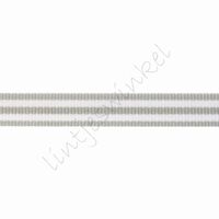 Band Streifen 10mm (Rolle 18 Meter) - Grau Weiß
