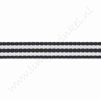 Band Streifen 10mm (Rolle 18 Meter) - Schwarz Weiß