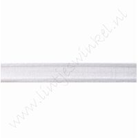 Organza Satinrand 10mm (Rolle 22 Meter) - Weiß