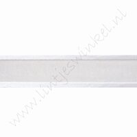 Organza Satinrand 22mm (Rolle 22 Meter) - Weiß