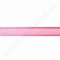 Organza Satinrand 10mm (Rolle 22 Meter) - Shocking Pink
