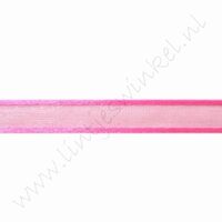 Organza Satinrand 10mm (Rolle 22 Meter) - Shocking Pink
