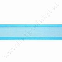 Organza Satinrand 22mm (Rolle 22 Meter) - Aqua