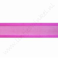 Organza Satijnrand 22mm (rol 22 meter) - Fuchsia