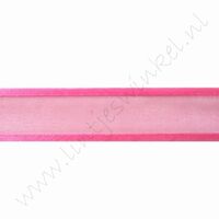 Organza Satinrand 22mm (Rolle 22 Meter) - Shocking Pink