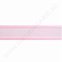 Organza Satinrand 22mm (Rolle 22 Meter) - Hell Rosa
