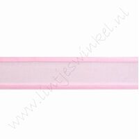 Organza Satinrand 22mm (Rolle 22 Meter) - Hell Rosa