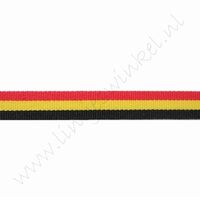 Webband Flagge 10mm (Rolle 22 Meter) - Belgien (doppelseitig)