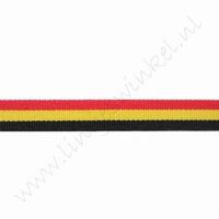Webband Flagge 10mm (Rolle 22 Meter) - Belgien (doppelseitig)