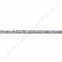Band Streifen 3mm (Rolle 18 Meter) - Silber Metallic Weiß